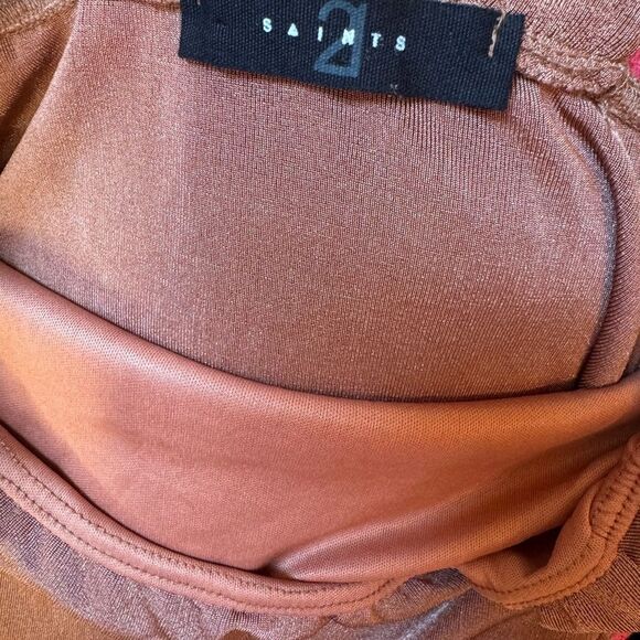 21 saints slinky/shiny thong bodysuit size Large - Picture 5 of 7